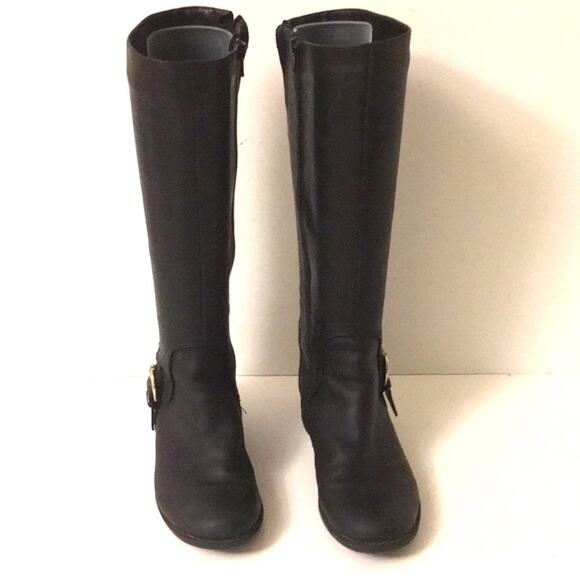 MeToo Dee leather riding boots black size 6 EUC --- - Picture 2 of 8